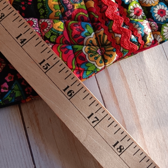 Vera Bradley Christmas Stocking Quilted Whimsical Dark Floral - Picture 4 of 6